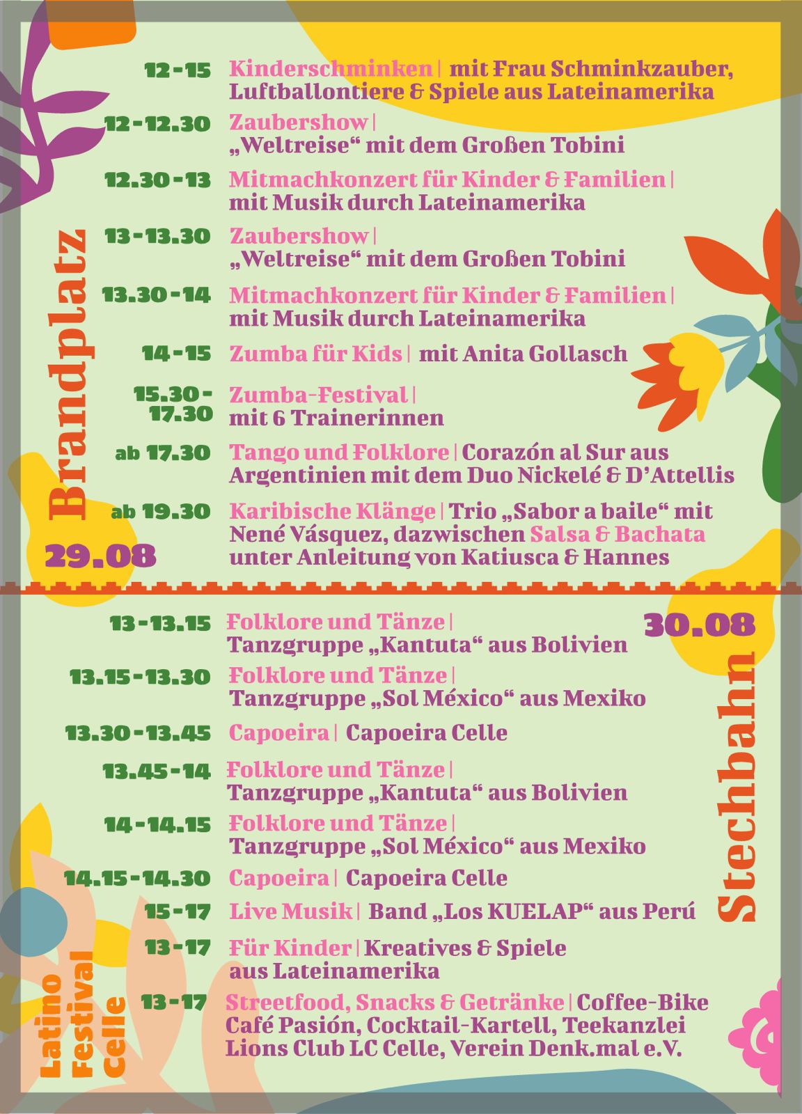 Programmplakat des Latino Festival Celle